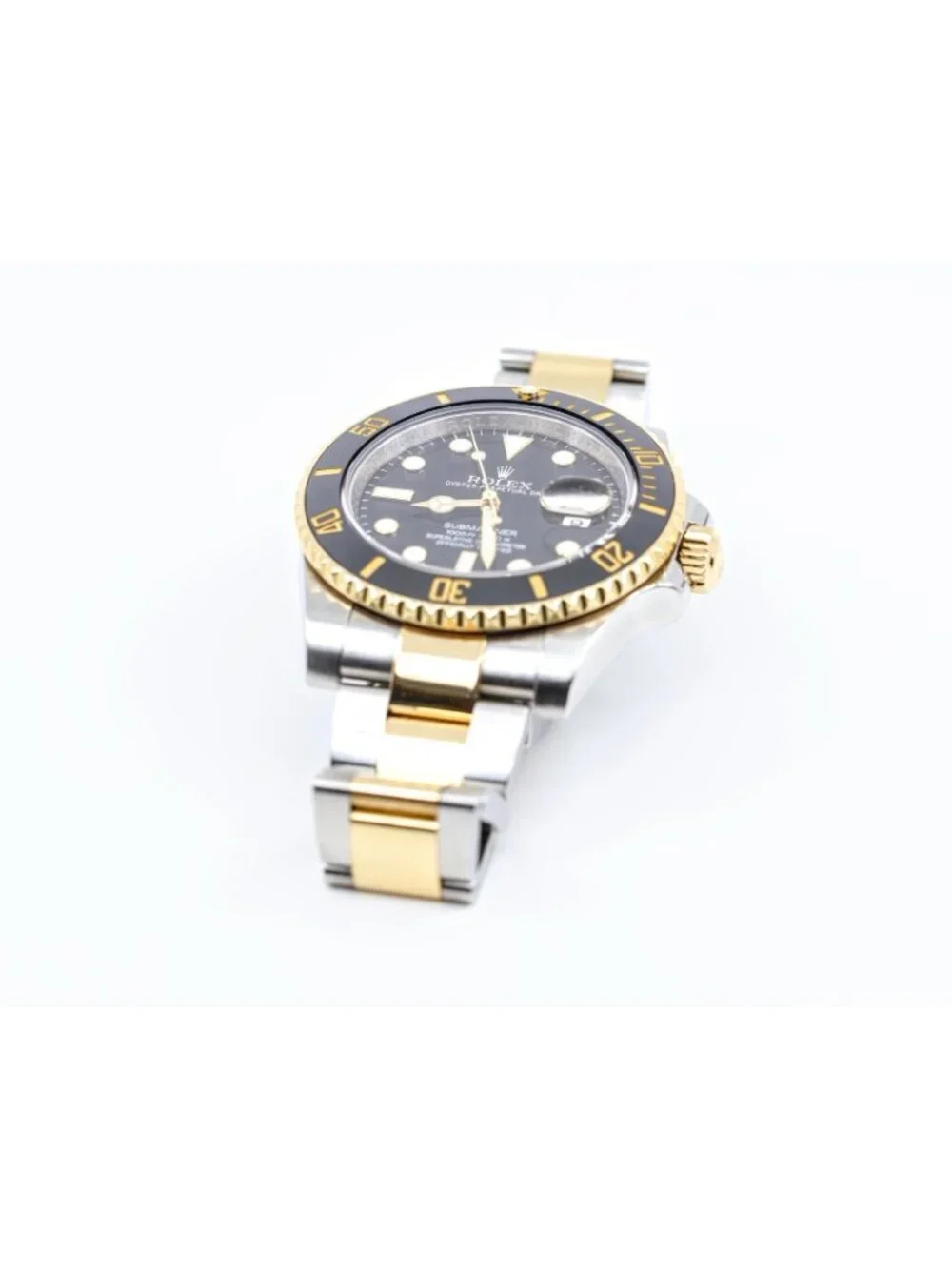 2013 Rolex Submariner Date 116613LN 40mm Two Tone Black 18K Gold Box Papers